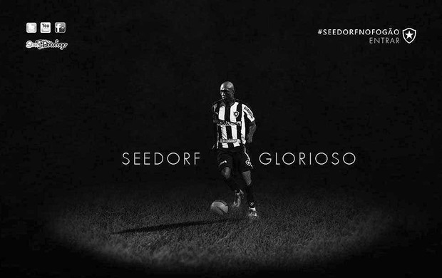 Reprodução site botafogo seedorf (Foto: Divulgação / Site Oficial do Botafogo)