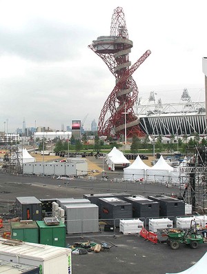 Parque Olímpico ainda em obras, Olimpiadas, Londres (Foto: Cahê Mota / Globoesporte.com)