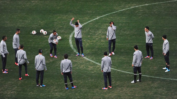 Treino Corinthians na La Bombonera (Foto: Marcos Ribolli / Globoesporte.com)