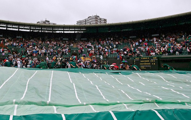 Chuva, Wimbledon (Foto: Agência AP)