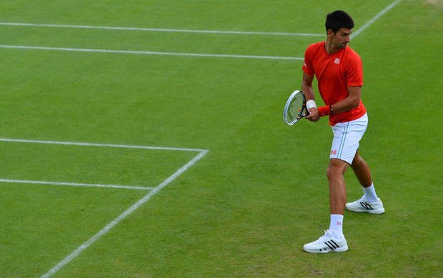 Tênis Wimbledon treino Novak Djokovic (Foto: AFP)