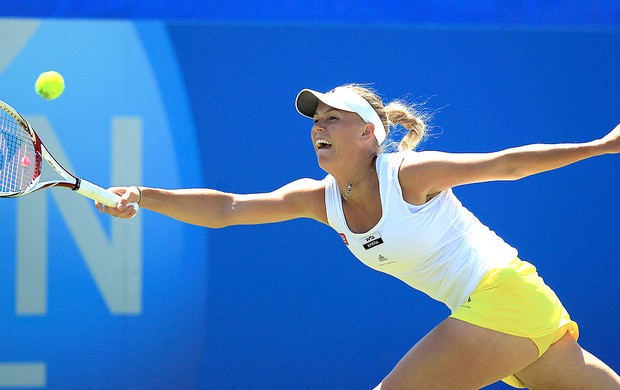 Caroline Wozniacki tênis contra Christina McHale (Foto: Getty Images)