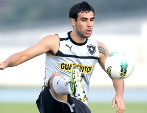 Herrera no treino do Botafogo (Foto: Satiro Sodré / Agif)