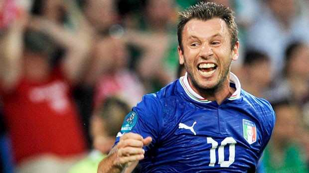 comemoração Cassano da itália- Itália X Irlanda (Foto: EFE)