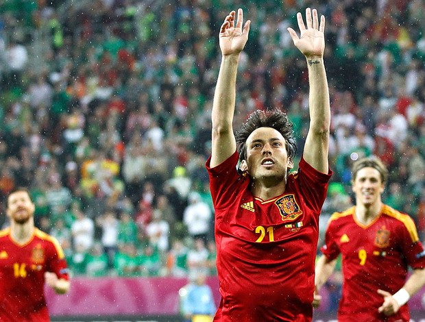 David Silva, Espanha x Irlanda (Foto: Agência Reuters)