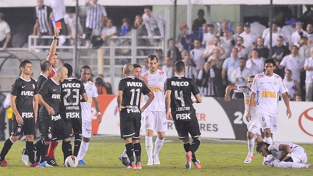 Expulsão do Emerson do Corinthians (Foto: Marcos Ribolli  / Globoesporte.com)