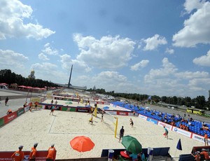 Victory Park volei de praia moscou (Foto: Divulgação/FIVB)