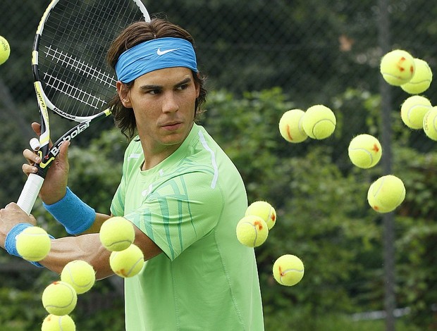 Rafael Nadal estátua cera tênis Londres regents Park (Foto: AP)