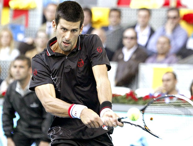 Djokovic na partida contra Daniel Gimeno-Traver tênis Madri (Foto: EFE)