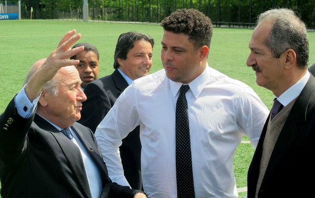 reunião fifa blatter ronaldo aldo rebello (Foto: Cahê Mota / Globoesporte.com)