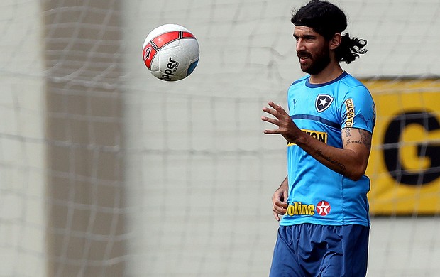 loco abreu botafogo coletiva (Foto: Fábio Castro / Agif)