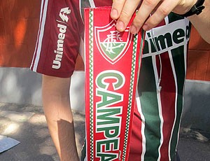 faixa de campeão carioca do Fluminense nas Laranjeiras (Foto: Rafael Cavalieri / Globoesporte.com)