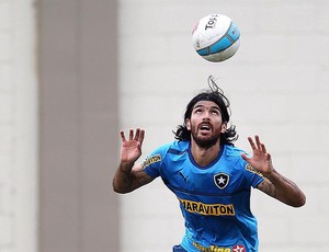 Loco Abreu treino botafogo (Foto: Alexandre Cassiano / Agencia O Globo)