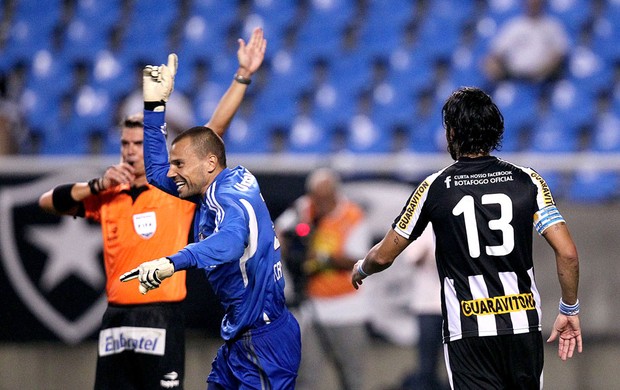 diego cavalieri Fluminense Loco Abreu Botafogo (Foto: Satiro Sodré / Ag. Estado)