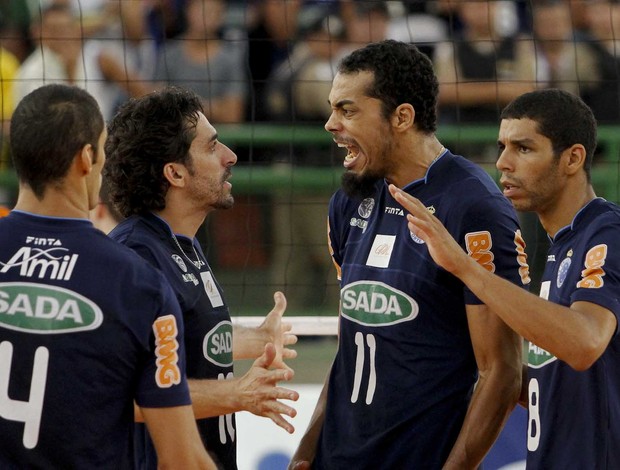 Cruzeiro comemoração Superliga vôlei (Foto: Washington Alves/VIPCOMM)