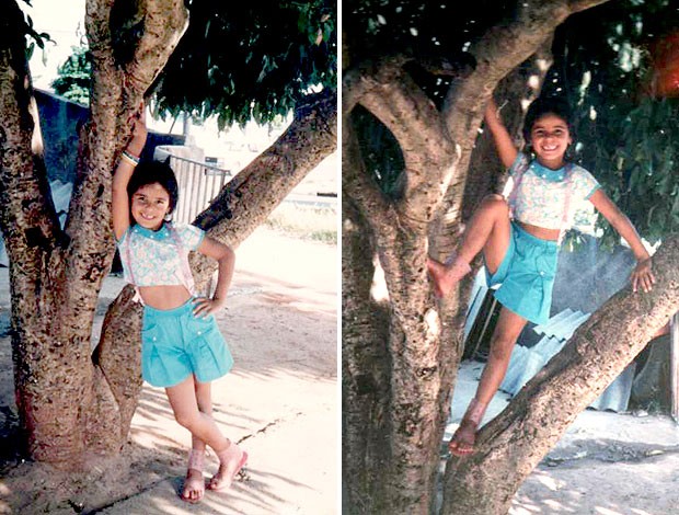 Paula Pequeno menina árvore vôlei (Foto: Divulgação / Arquivo Pessoal)