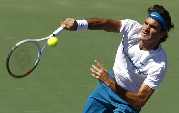 Roger Federer na segunda rodada do Masters de Miami (Foto: Reuters)