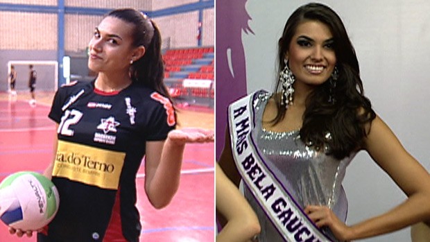 Luciane vôlei miss Tá na Área 1 (Foto: Reprodução/SporTV)