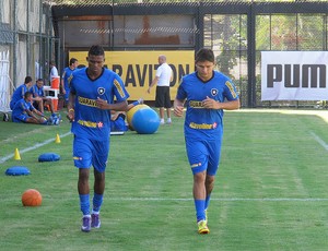  Maicosuel e Elkeson, treino Botafogo (Foto: Thales Soares / Globoesporte.com)