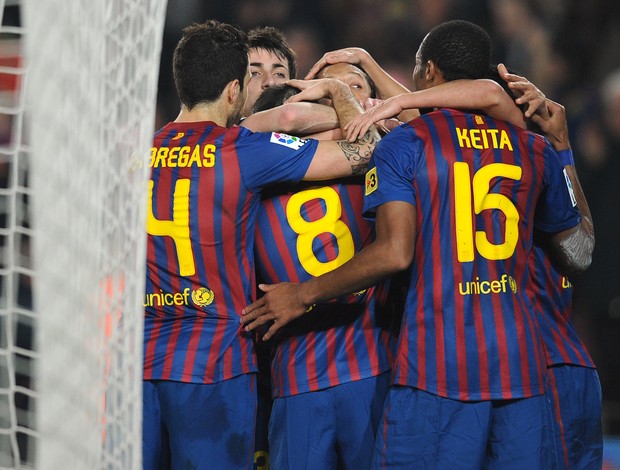 iniesta barcelona x sporting gijon (Foto: AFP)