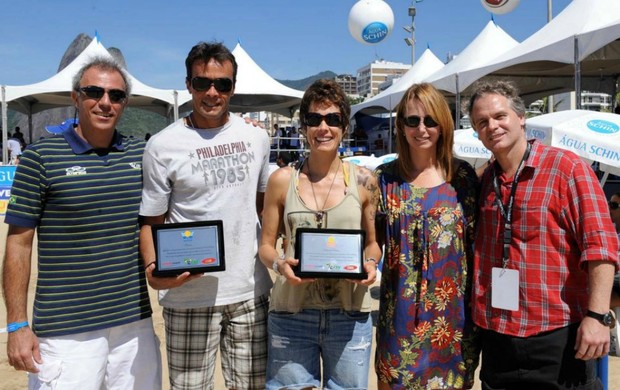 Vôlei Franco e Adriana Behar recebem homenagem no Rei da Praia (Foto: Divulgação / Maurício Kaye)