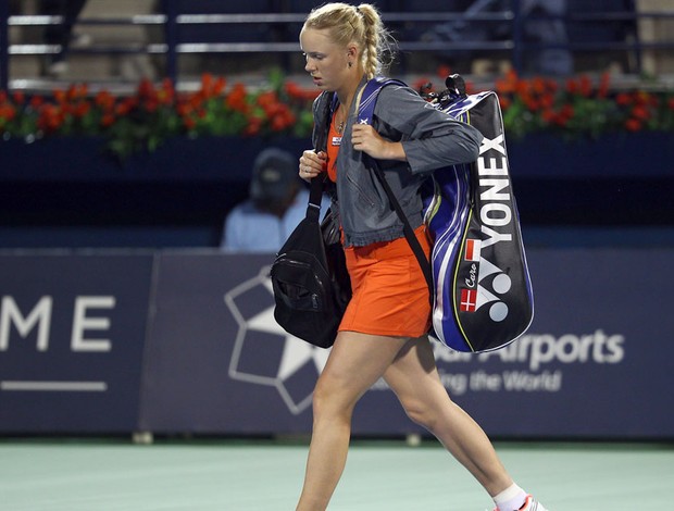 Caroline Wozniacki tênis Dubai semifinal (Foto: Getty Images)