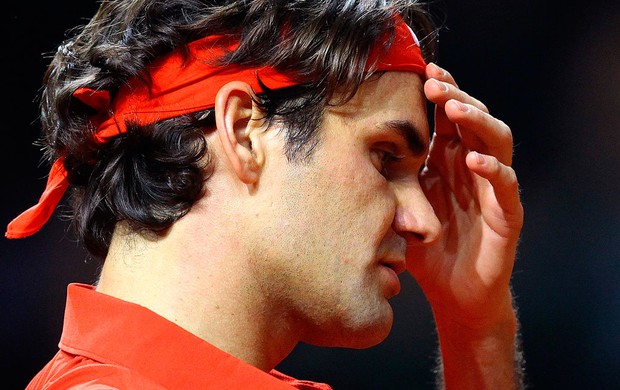 Roger Federer na derrota para John Isner na Copa Davis (Foto: Reuters)