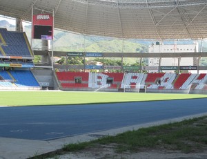 engenhão preparativos (Foto: Thales Soares/GLOBOESPORTE.COM)