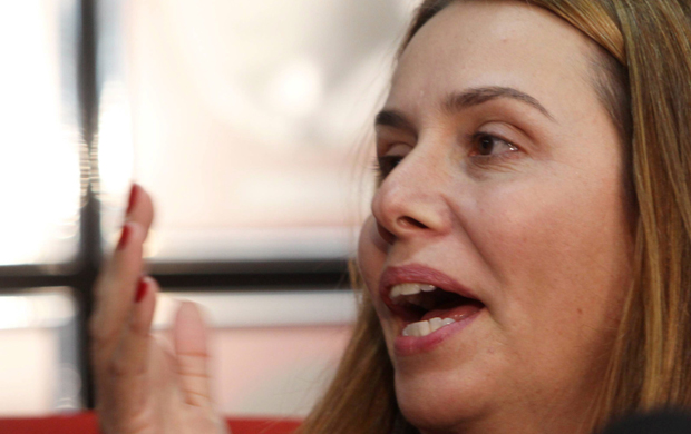 patricia amorim  flamengo coletiva (Foto: Jorge William/Globo)