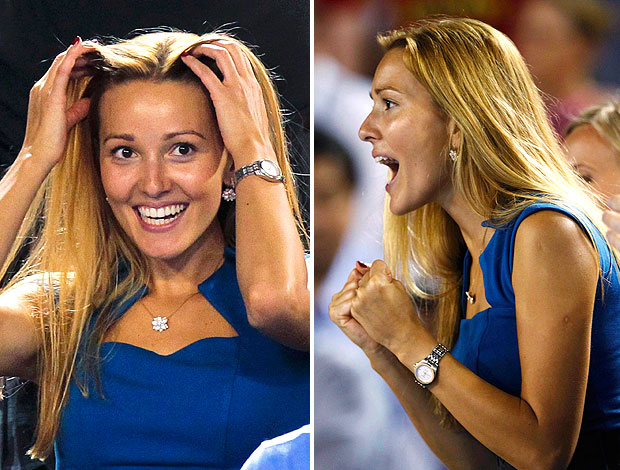 Jelena Ristic, namorada de Djokovic, na final do Australian Open (Foto: Getty Images)