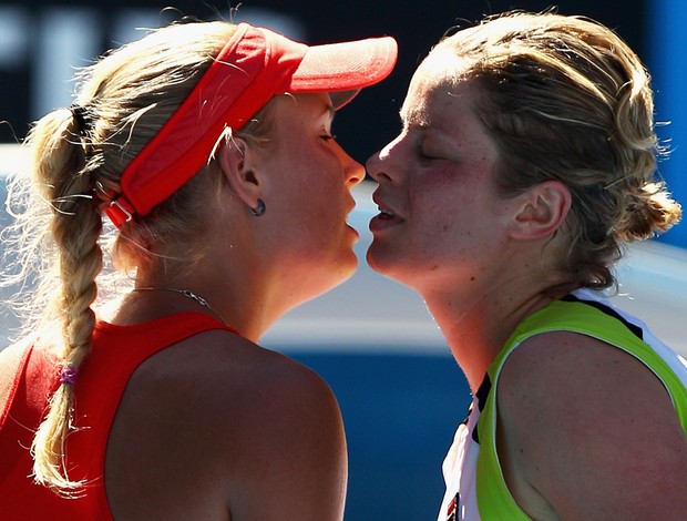 Kim Clijsters tênis Australian Open quartas Caroline Wozniacki (Foto: Getty Images)