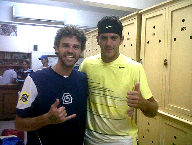 Gustavo Kuerten Guga tênis exibição Punta del Este Juan Martín del Potro (Foto: Reprodução / Twitter)