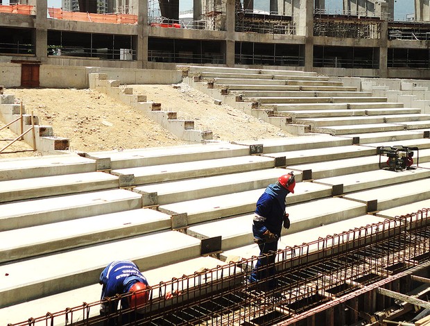 obras das arquibancadas do Maracanã para a Copa de 2014 (Foto: Divulgação)