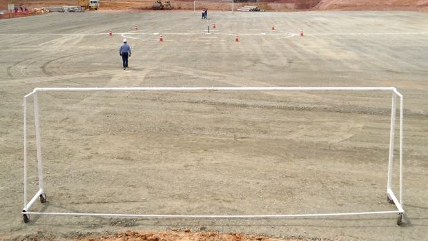 Traves no estádio do Corinthians (Foto: DIVULGAÇÃO/ODEBRECHT)