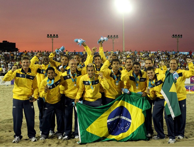 Brasil, futebol de areia, Jogos Sul-Americanos de Praia (Foto: Wander Roberto / Inovafoto)