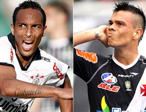 Liédson, do Corinthians, e Bernardo, do Vasco (Foto: Arte/SporTV.com)