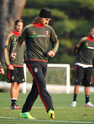 Treino do Milan - Ibrahimovic (Foto: AFP)