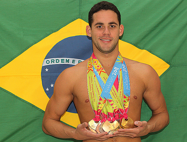 thiago pereira natação medalhas pan-americano (Foto: Satiro Sodré/Agif)