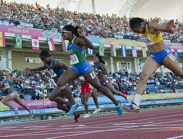 Pan atletismo 100m rasos Rosângela Santos (Foto: AFP)