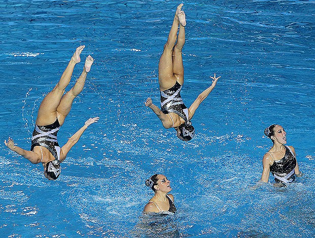 nado sincronizado do Brasil, nos Jogos Pan-Americanos 2011 em Guadalajara, México (Foto: Satiro Sodré/Agif)