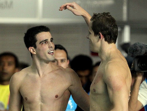 Pan natação 50m livre Cesar Cielo e Bruno Fratus (Foto: Satiro Sodré/AGIF)