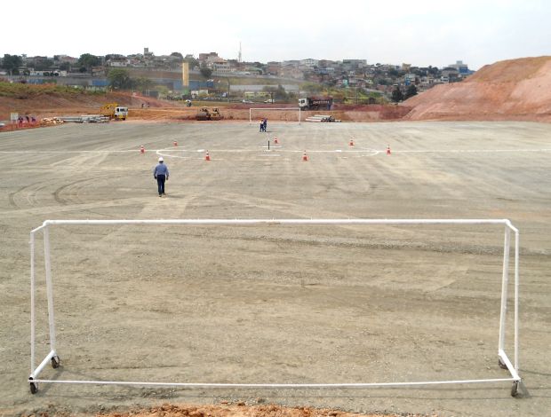 Traves no estádio do Corinthians (Foto: DIVULGAÇÃO/ODEBRECHT)