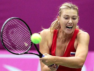 Maria Sharapova na partida da Rússia contra a França (Foto: Reuters)