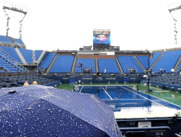 chuva complexo Flushing Meadows us open (Foto: Agência Getty Images)