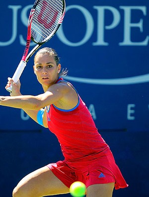 Flavia Pennetta na partida contra Sharapova no US Open (Foto: Getty Images)