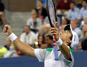 Carlos Berlocq na derrota para Djokovic (Foto: AP)