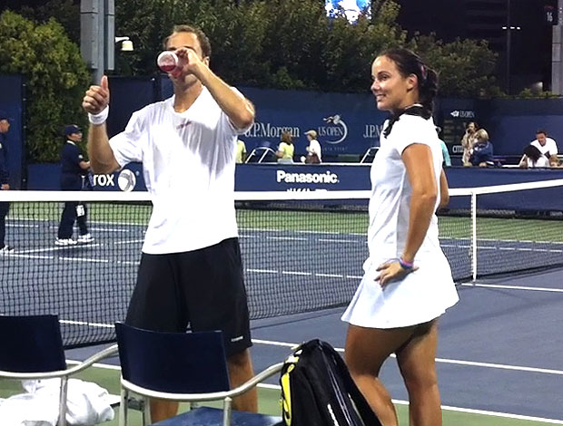 Bruno Soares tênis Jarmila Gajdosova US Open duplas mistas (Foto: Alexandre Cossenza / GLOBOESPORTE.COM)