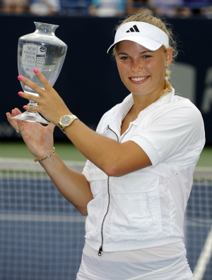 Tênis Caroline Wozniacki campeã em New Haven (Foto: AP)