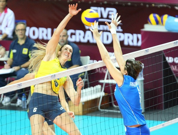 Brasil 3 x 0 Itália, Grand Prix vôlei, Macau (Foto: FIVB / Divulgação)