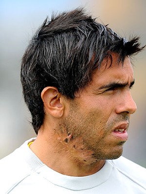 Tevez no treino do Manchester City (Foto: Getty Images)